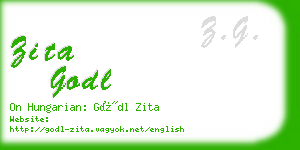 zita godl business card